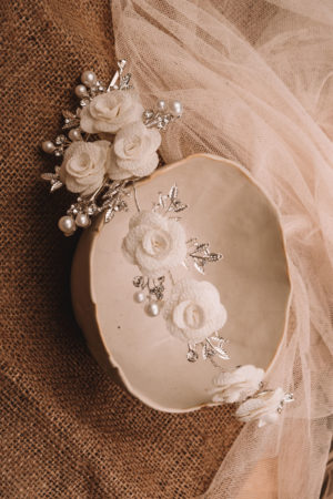 Pearls and Flowerettes Bridal Headpiece